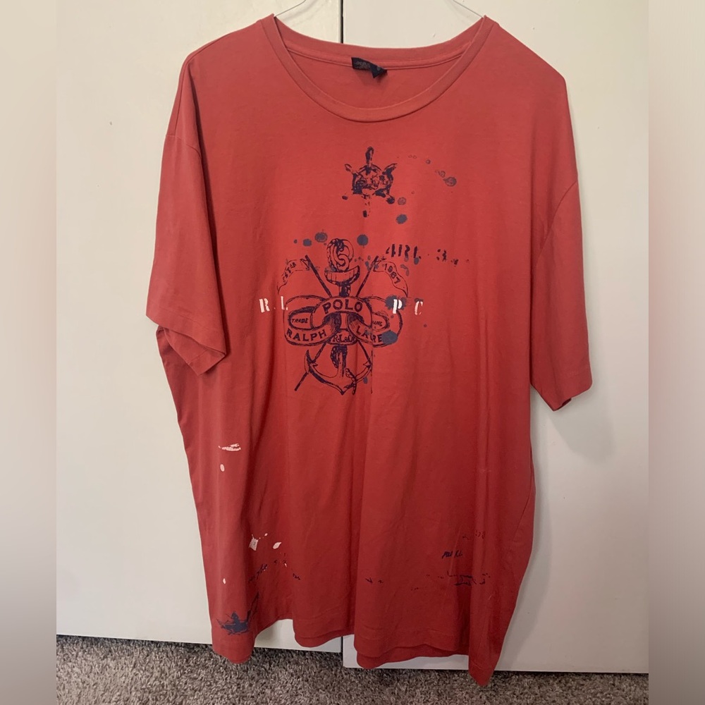 Vintage Polo by Ralph Lauren Single Stitch Anchor Nautical Graphic T-Shirt